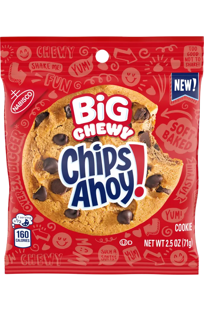 Chips ahoy! Big chewy chocolate chip cookie