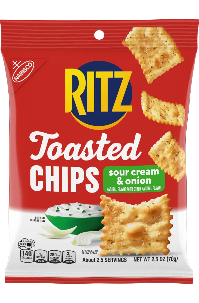 RITZ toasted chips sour cream and onion crackers
